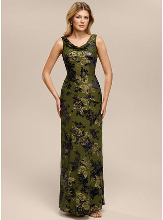 Cowl Sleeveless Jacquard Dress