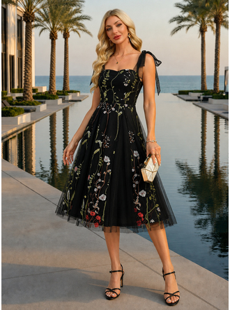 Renda midi vestido