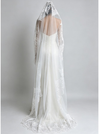 Lace Edge Single Tier Mantilla Chapel Length 79" Wedding Veils