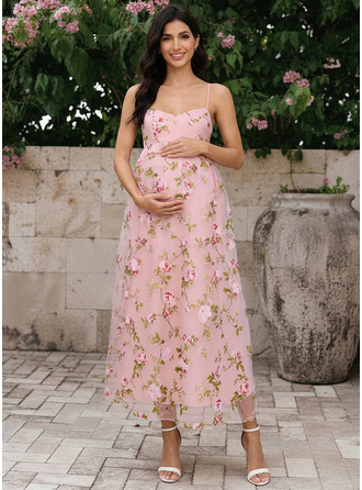 A-линии возлюбленная Длина по щиколотку органза с Со сборками 