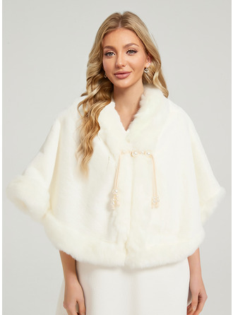 Faux Fur Wedding Bridal Wrap Cape 