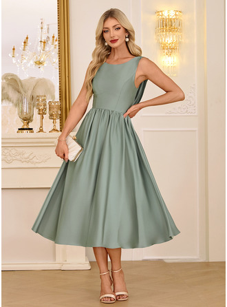 Cetim midi vestido