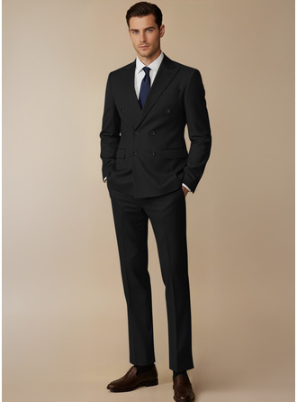 Tissu extensible infroissable mariage costume hommes 2 pièces 