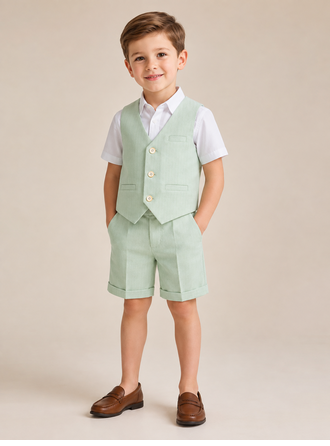 4 piezas poliéster traje de niño boda