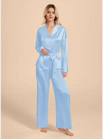 Stræk satin Pyjamas Sæt