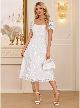 Franjas renda midi vestido