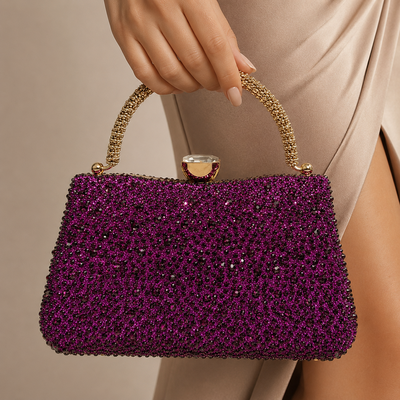 Casual Polyester Evening Bags in Purple