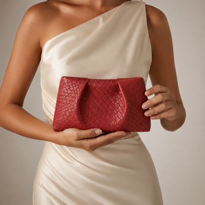 Casual pu bolsas de embreagem em vermelho