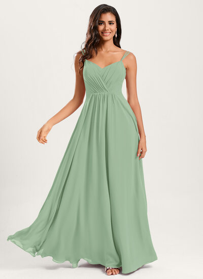 A-line Ruffle Chiffon Dress