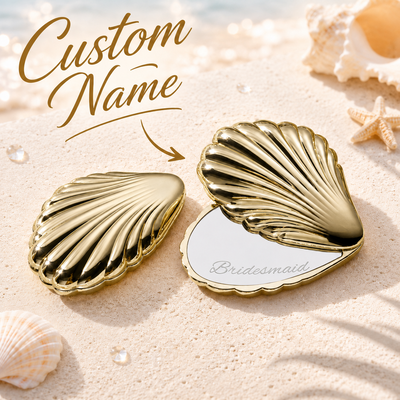 1 pc Personaliseret Compact Mirror Sødt Og Rustfrit stål