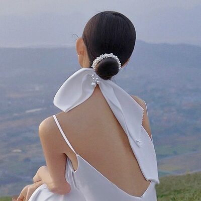 Perle Scrunchies Hårtilbehør bryllup Hårpynt 