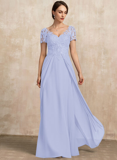 A-line V-Neck Lace Dress