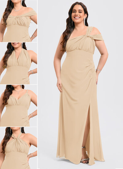 Trumpet/Mermaid Off the Shoulder Ruffle Chiffon Dress