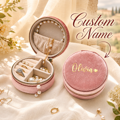1 pc personalizzato contenitore di monili sposa regali camoscio