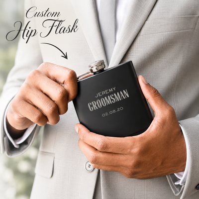 1 ПК Персонализированные Фляжка Groomsmen Подарки Нержавеющая сталь