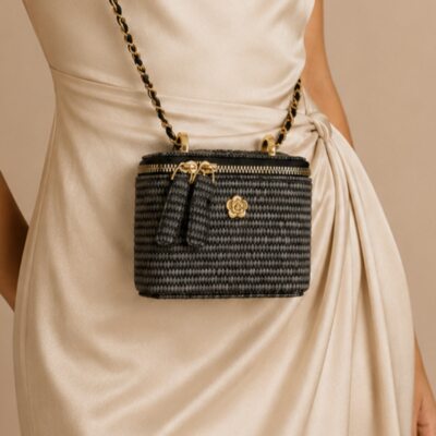 Wedding Polyester Evening Bags in Black