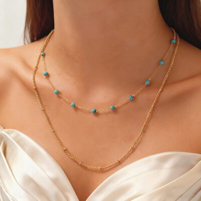 Empilhamento perline colar de camada 