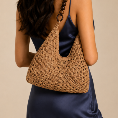 Casual Polyester Evening Bags in Khaki