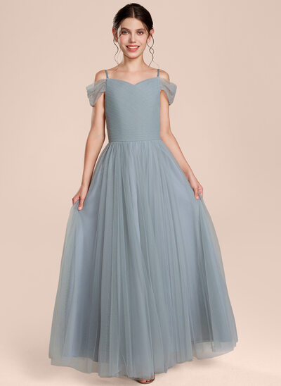 A-line Pleated Satin Dress