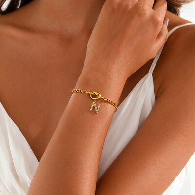 Carta inicial corrente & pulseiras ligação 