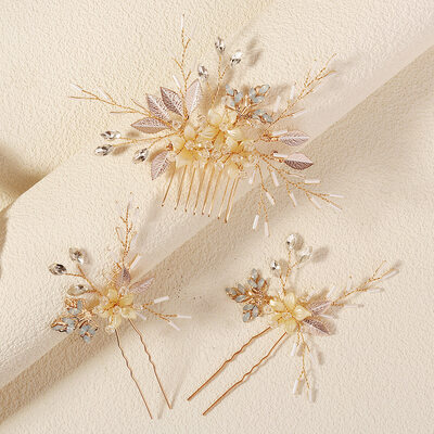 Rhinestone Flower Sets Hair Accessories Headpieces (Set of 3)