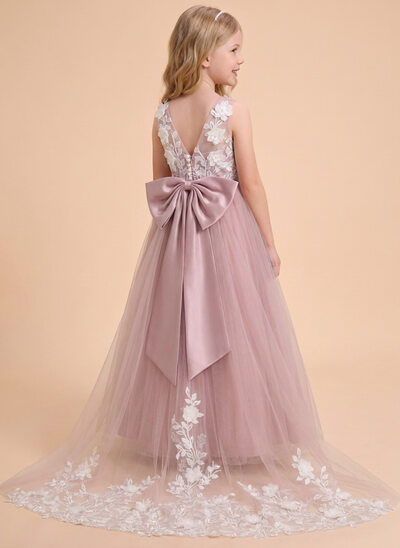 A-line Bow Tulle Dress