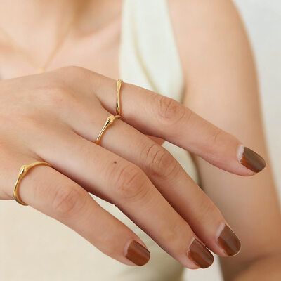 Minimalista anéis da faixa 