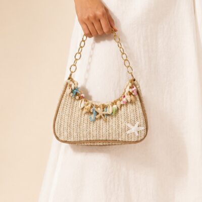 Casual Polyester Evening Bags in Beige