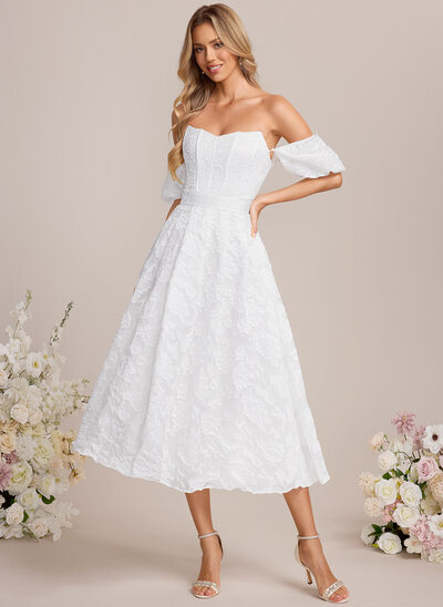 V-Neck Strapless Jacquard Dress