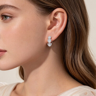 Timeless Rhinestone Hoop & Huggie Earrings Party Jewelry For Women