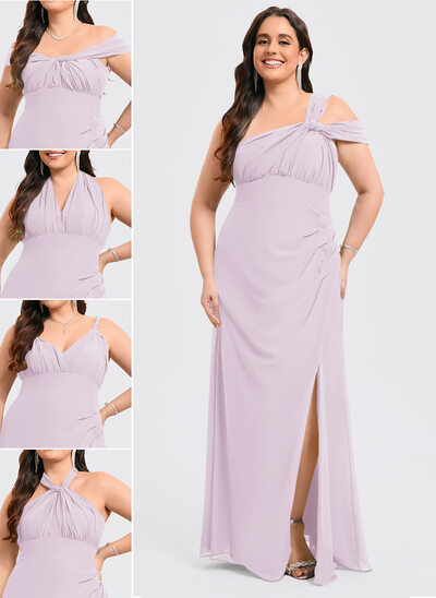 Trumpet/Mermaid Off the Shoulder Ruffle Chiffon Dress