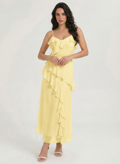 Sheath/Column Chiffon Dress