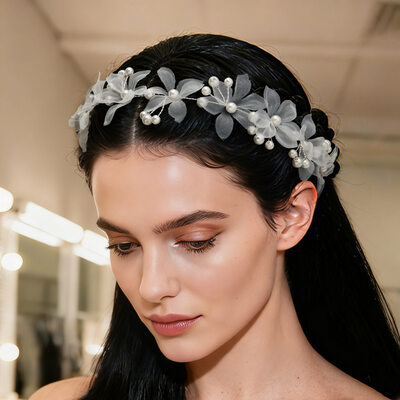 Pearl Floral Hair Vines Hair Accessories Wedding Headpieces 