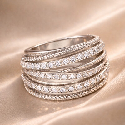 1 PC Ringe Bride Gaver Delikat Kobber