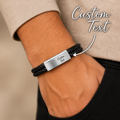 1 PC Personlig Armbånd Groom Gaver Tilpasset Gravert Rustfritt stål
