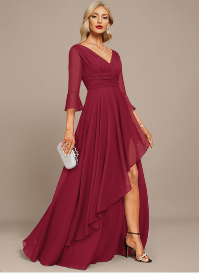 Corte em a chiffon vestido