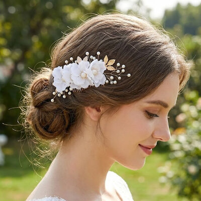 Pearl Flower Hair Combs Hair Accessories Headpieces