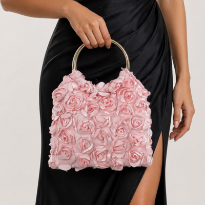Casual Polyester Clutch Bags in Pink