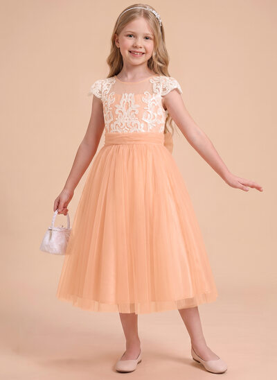 A-line Bow Tulle Dress