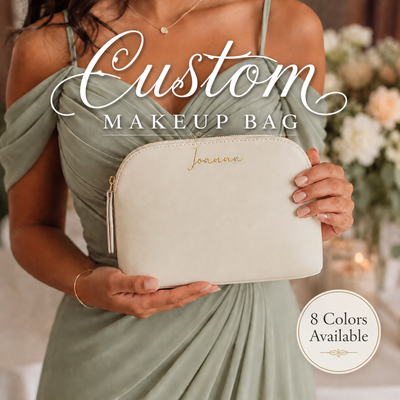 1 pc personalizado bolsa organizadora de cosméticos pu