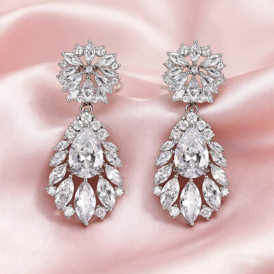 Lindo strass brincos gota 