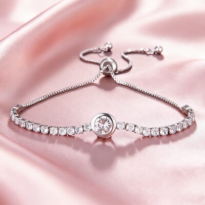 Simples strass pulseiras deslizantes 