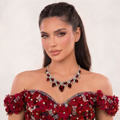 Pear Zircon Princess Necklaces Quinceañera Party Jewelry