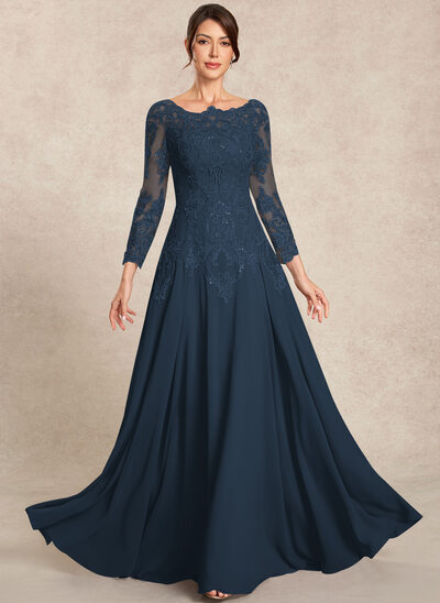 A-line Sequins Lace Dress