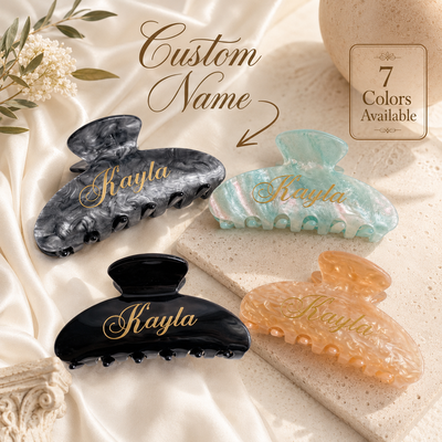1 PC Personalized Hair Claw Clip Bride Gifts Acrylic