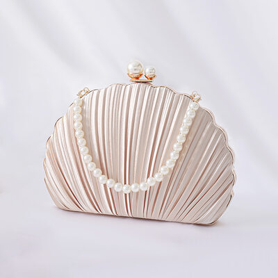 Pearl vintage häät juhla kävelyttää ilta satiini iltalaukut kytkinlaukut 