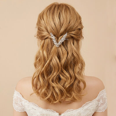 Tocado de boda rhinestone pinza de cabello