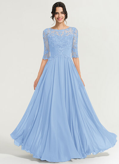 A-line Sequins Lace Dress