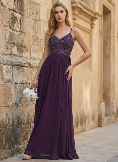 Vestido con escote en v tirantes finos lentejuelas de encaje