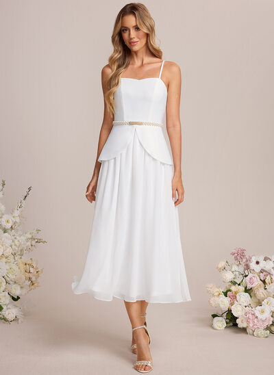 Sweetheart Spaghetti Straps Chiffon Dress